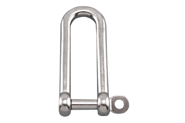 Stainless Steel Long D Shackle with Captive Pin, S0138-CP04, S0138-CP05, S0138-CP06, S0138-CP08, S0138-CP10, S0138-CP12